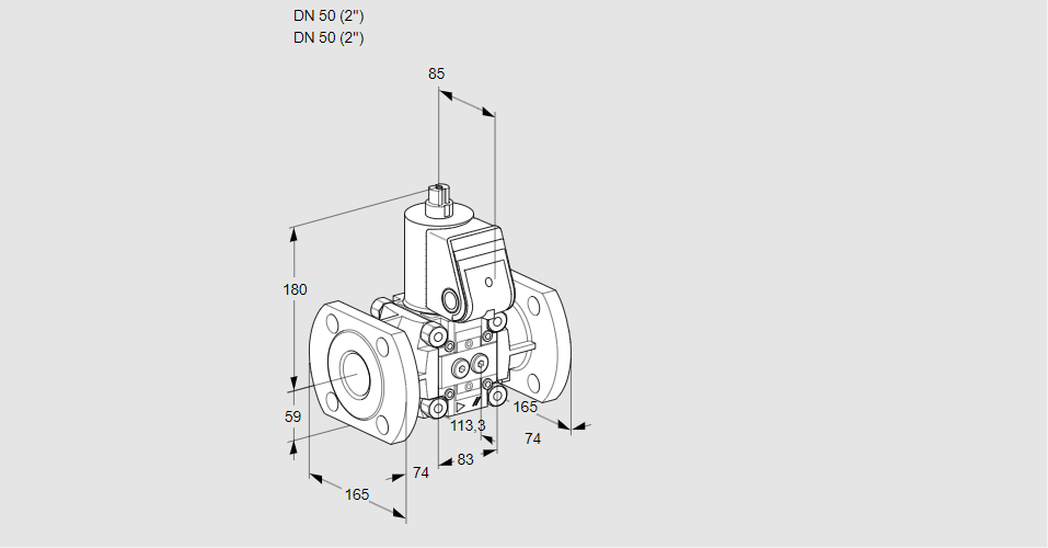 Клапан эл.магнитный газовый VAS 350F/NW