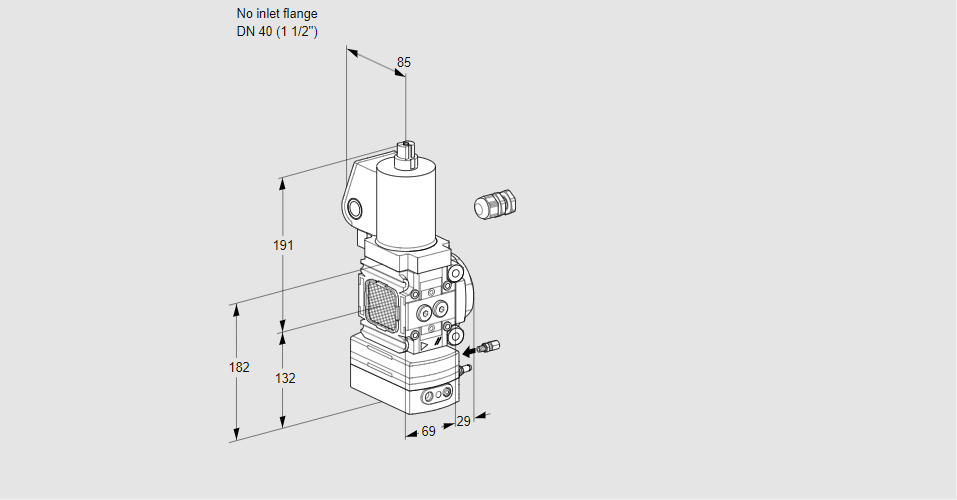 Регулятор расхода газа с эл.магнитным клапаном VAH 2-/40R/NQSLAE