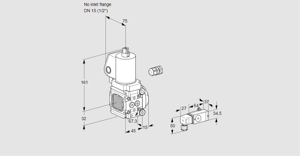 Клапан эл.магнитный газовый VAS 1-/15R/NWSL