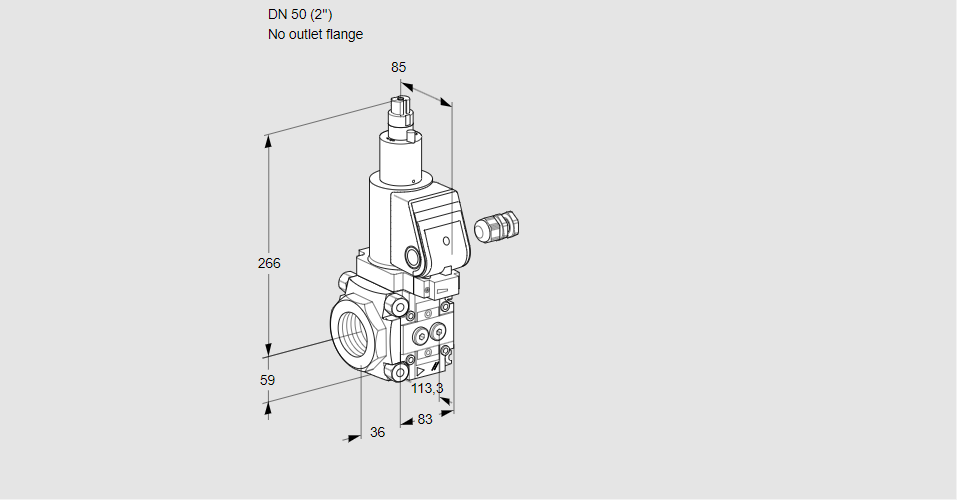 Клапан эл.магнитный газовый VAS 350/-R/LWGR