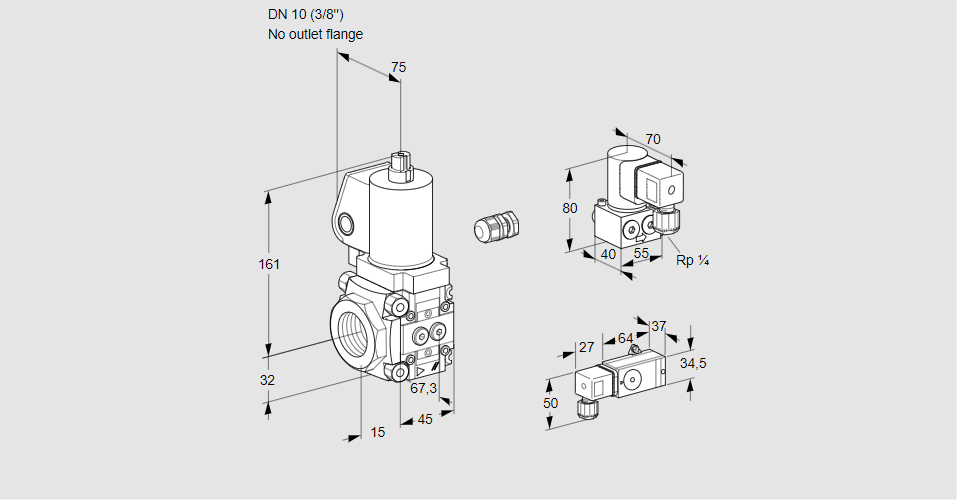 Клапан эл.магнитный газовый VAS 110/-R/NWSL