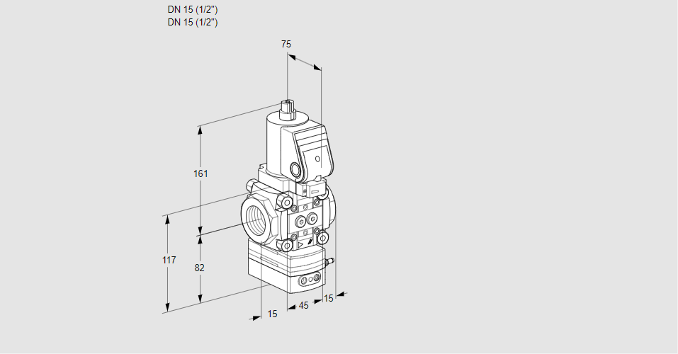 Регулятор давления с эл.магнитным клапаном VAD 1T15N/NQGR-25B