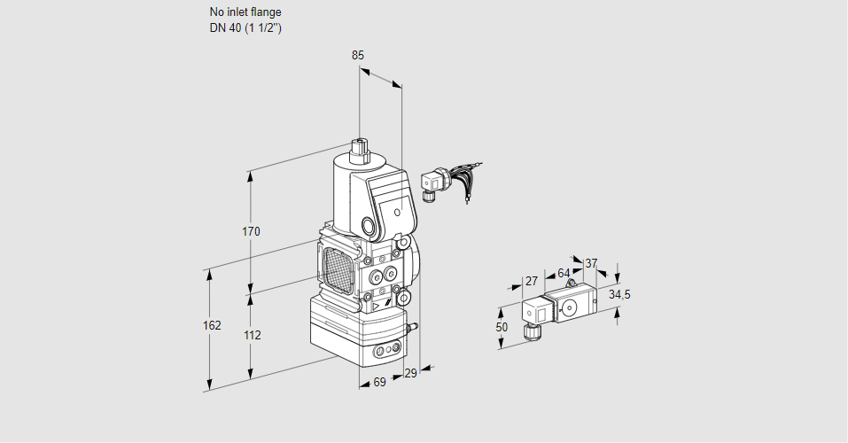 Регулятор давления с эл.магнитным клапаном VAD 2-/40R/NW-50A