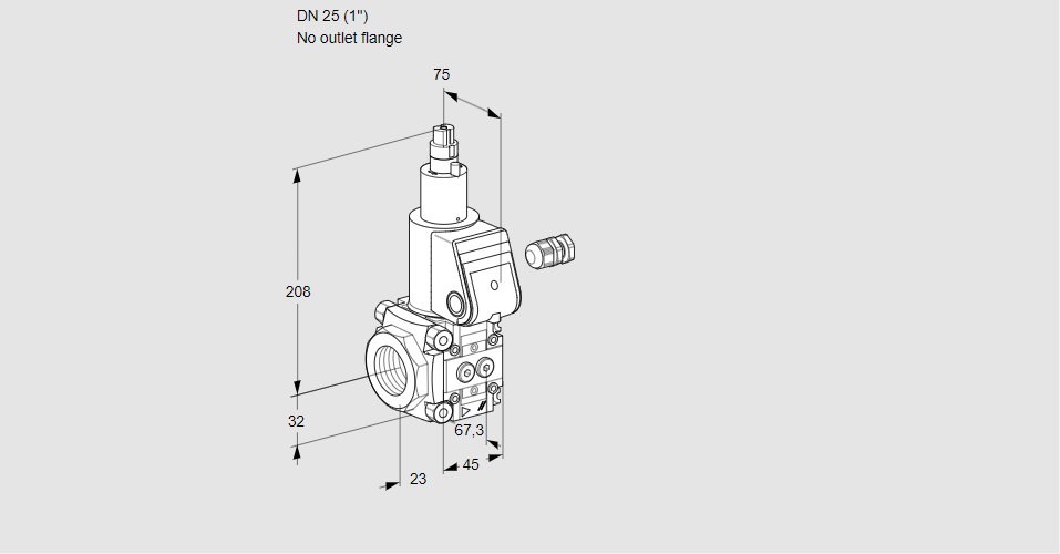 Клапан эл.магнитный газовый VAS 125/-R/LK