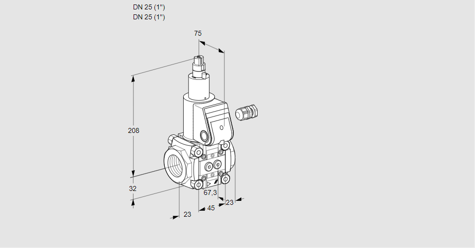 Клапан эл.магнитный газовый VAS 125R/LK