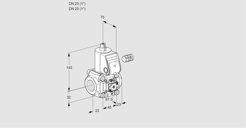 Клапан эл.магнитный газовый VAA 125R/NW