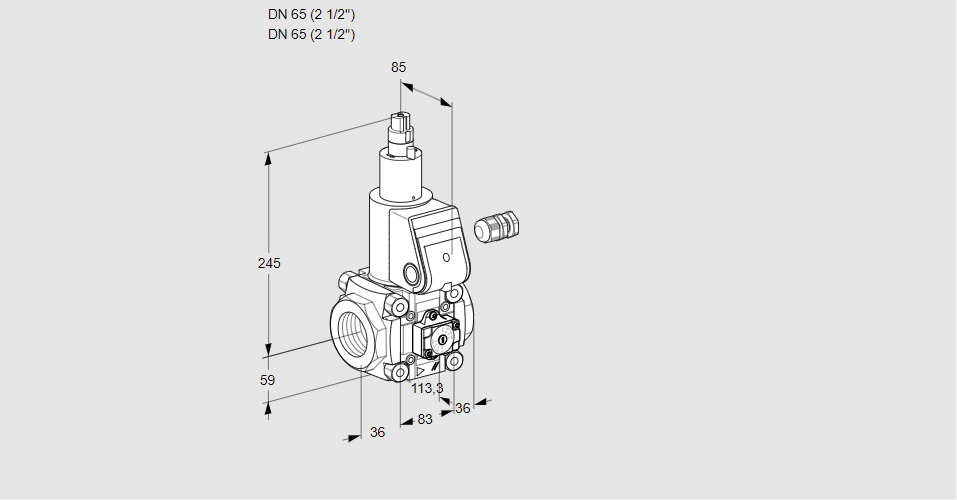 Клапан эл.магнитный газовый VAA 365R/LW