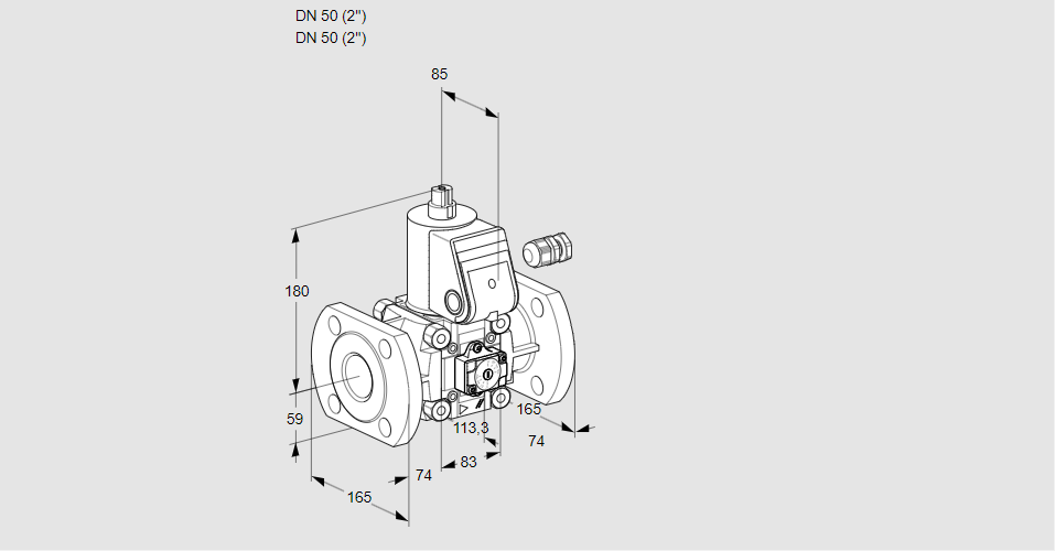 Клапан эл.магнитный газовый VAA 350F/NW