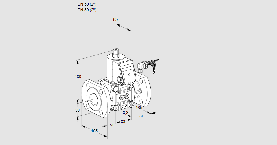 Клапан эл.магнитный газовый VAA 350F/NW