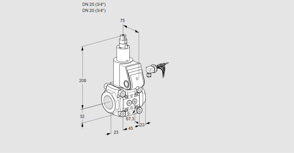 Клапан эл.магнитный газовый VAS 120R/LW