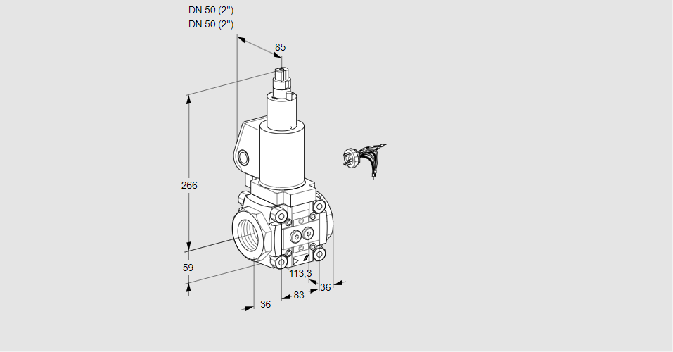 Клапан эл.магнитный газовый VAA 350R/RWSL