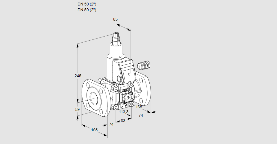 Клапан эл.магнитный газовый VAA 350F/LW