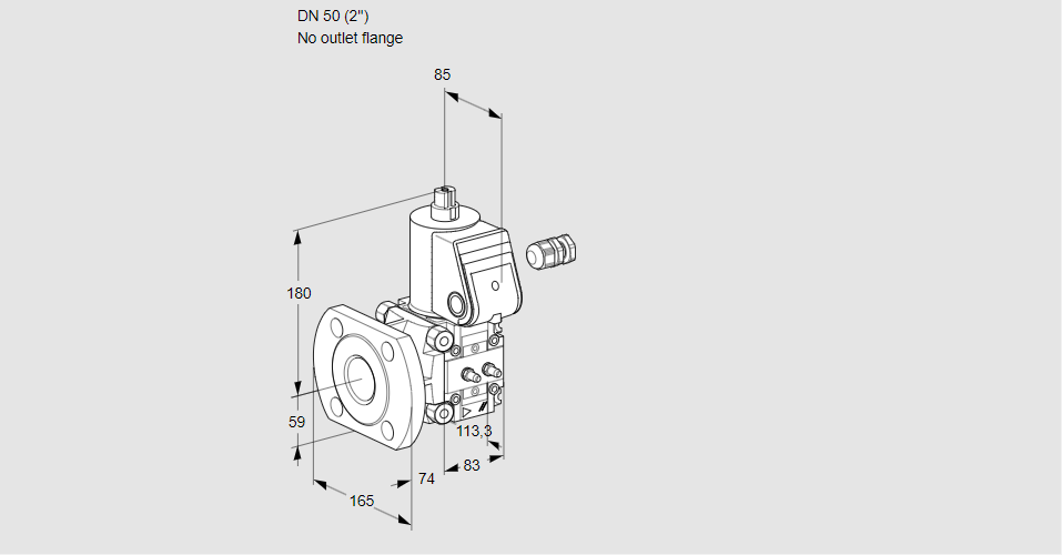 Клапан эл.магнитный газовый VAS 350/-F/NW
