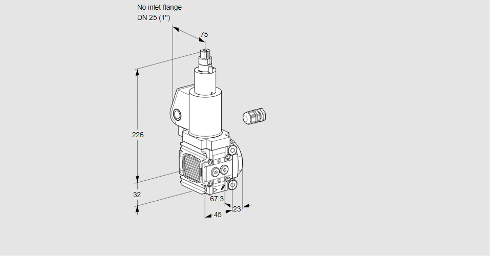 Клапан эл.магнитный газовый VAS 1-/25R/LWGL