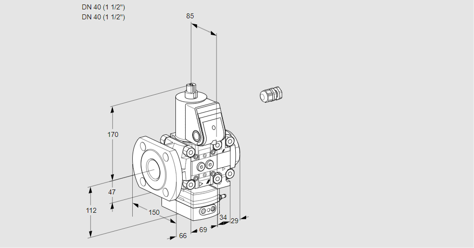 Регулятор давления с эл.магнитным клапаном VAD 2E40F/40R05D-25VWR/PP/PP
