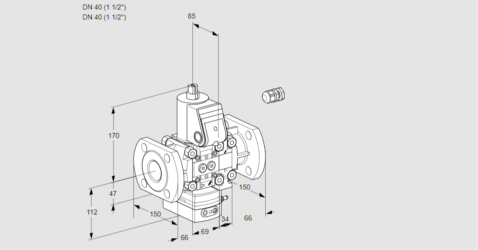 Регулятор давления с эл.магнитным клапаном VAD 2E40F/40F05D-25VWR/PP/PP