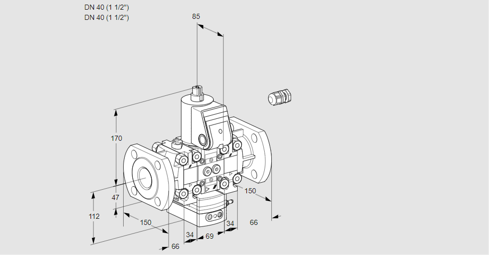 Регулятор давления с эл.магнитным клапаном VAD 2E40F/40F05FD-50VWR/PP/PP