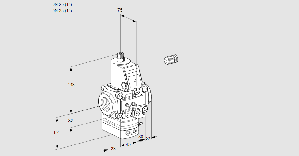 Регулятор давления с эл.магнитным клапаном VAD 1E25R/25R05D-25VWR/MM/PP