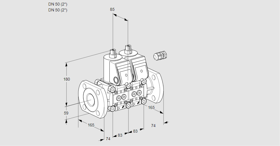 Клапан эл.магнитный сдвоенный VCS 3E50F/50F05NNKR/PPPP/PPPP