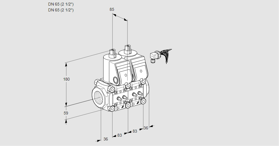 Клапан эл.магнитный сдвоенный VCS 3E65R/65R05NNWR/MMMM/PPPP