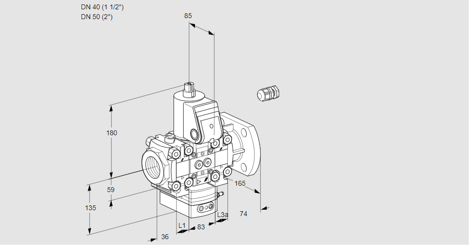 Регулятор давления с эл.магнитным клапаном VAD 3E40R/50F05FD-50VWR/PP/PP