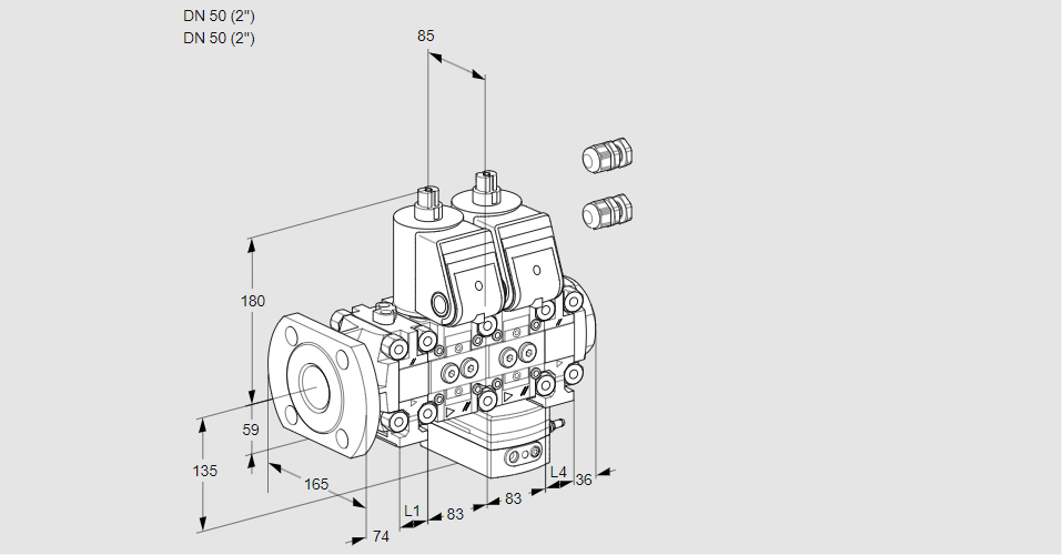 Регулятор давления с двумя эл.магнитными клапанами VCD 3E50F/50R05FND-25VWR3/PPPP/PPPP