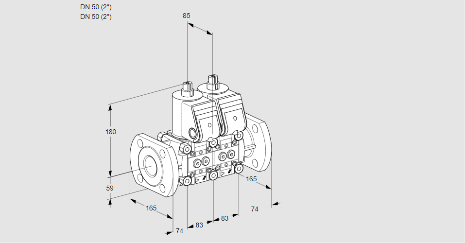 Клапан эл.магнитный сдвоенный VCS 3E50F/50F05NNWR/PPPP/PPPP