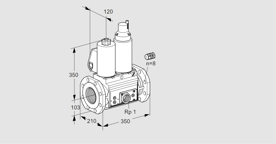 Клапан эл.магнитный сдвоенный VCS 8100F05NLWL3E/PPEP/PPPP