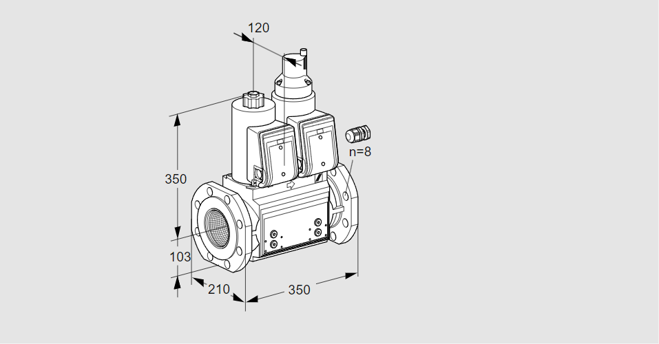 Клапан эл.магнитный сдвоенный VCS 8100F05NLWR3B/PPPP/PPPP