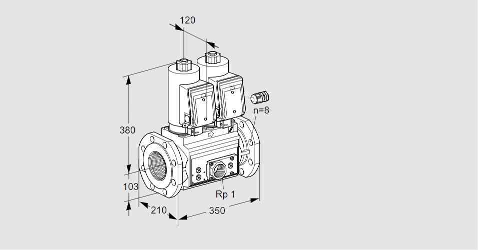 Клапан эл.магнитный сдвоенный VCS 8100F05NNKGR3E/PPEP/PPPP