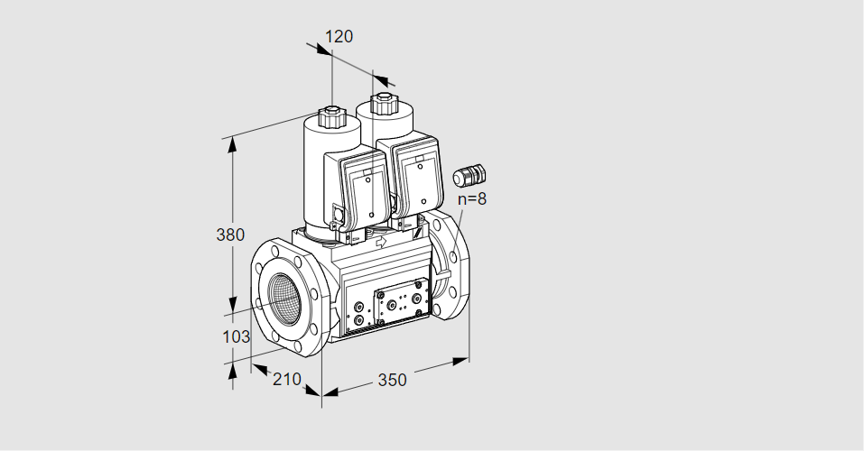 Клапан эл.магнитный сдвоенный VCS 8100F05NNKGR3E/PPPP/PPPP