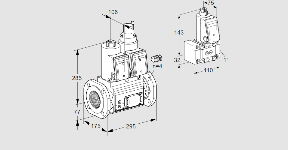 Клапан эл.магнитный сдвоенный VCS 665F05NLKR3E/PPZ-/PPPP