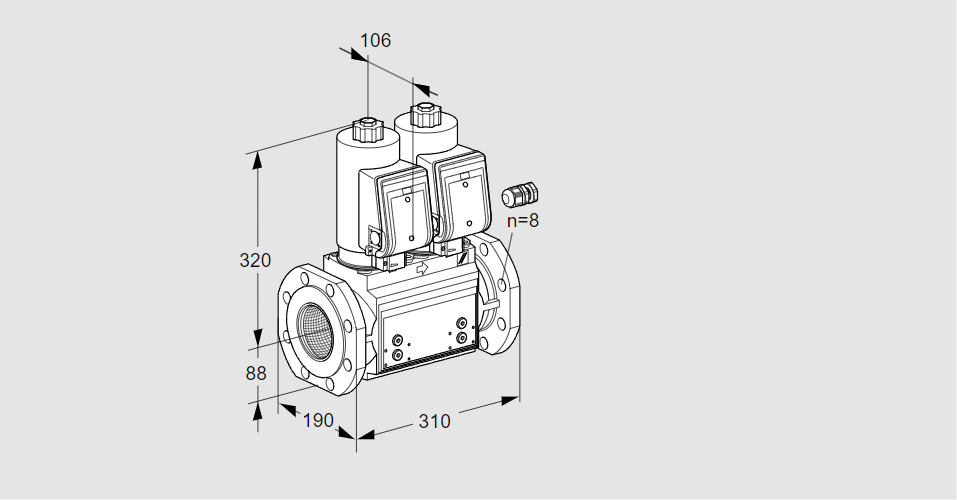 Клапан эл.магнитный сдвоенный VCS 780F05NNWGR3B/PPPP/PPPP