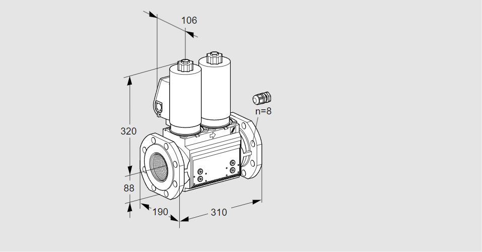 Клапан эл.магнитный сдвоенный VCS 780F05NNKGL3B/PPPP/PPPP