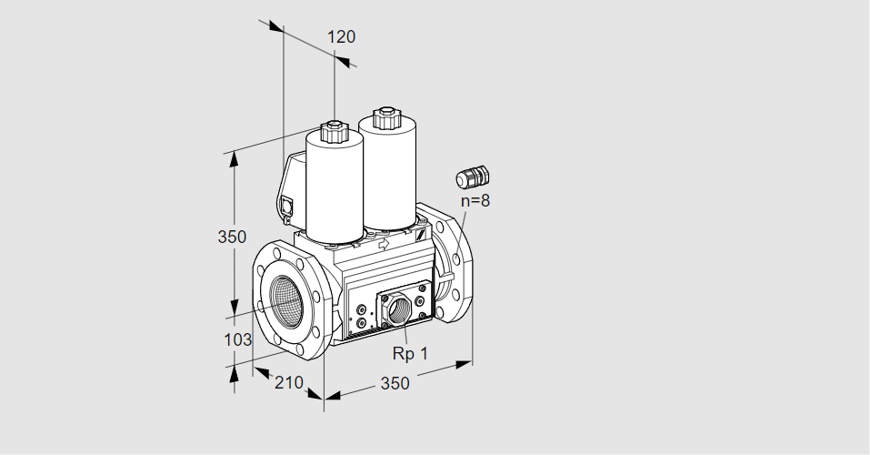 Клапан эл.магнитный сдвоенный VCS 8100F05NNWL3E/PPEP/PPPP