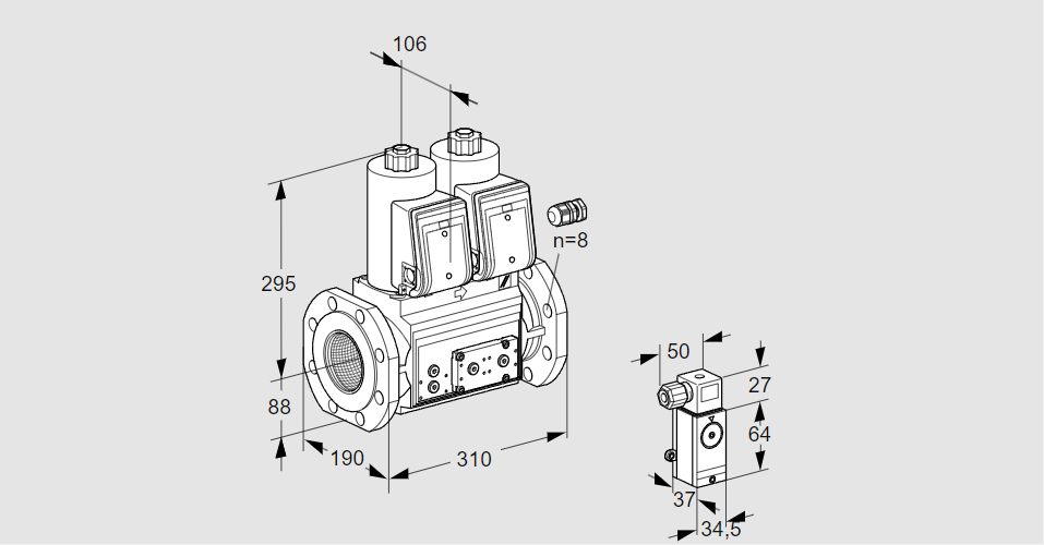 Клапан эл.магнитный сдвоенный VCS 780F05NNWR3E/PPPP/2-4P