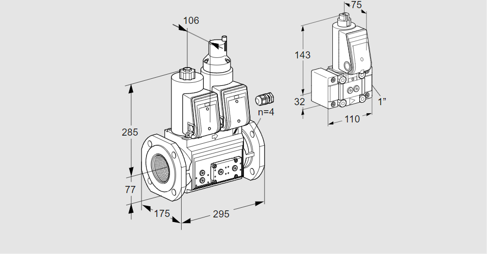 Клапан эл.магнитный сдвоенный VCS 665F05NLKR3E/PPPP/PPZ-
