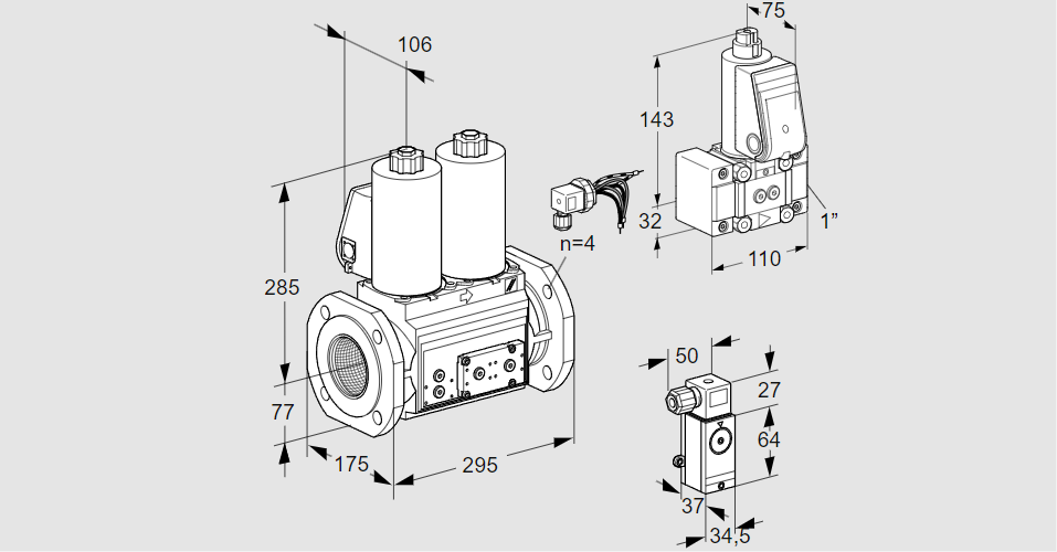 Клапан эл.магнитный сдвоенный VCS 665F05NNWLE/1-PP/PPZ-