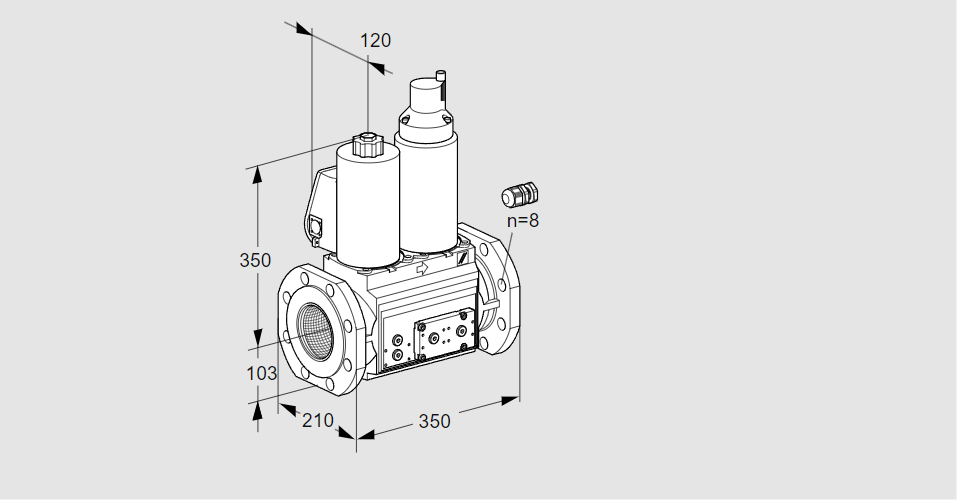Клапан эл.магнитный сдвоенный VCS 8100F05NLWL3E/PPPP/PPPP