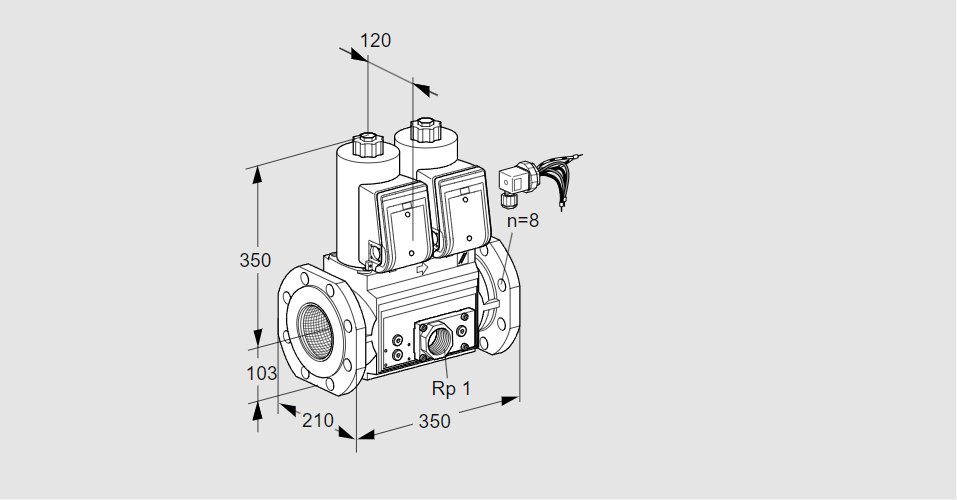 Клапан эл.магнитный сдвоенный VCS 8100F05NNWRE/PPEP/PPPP