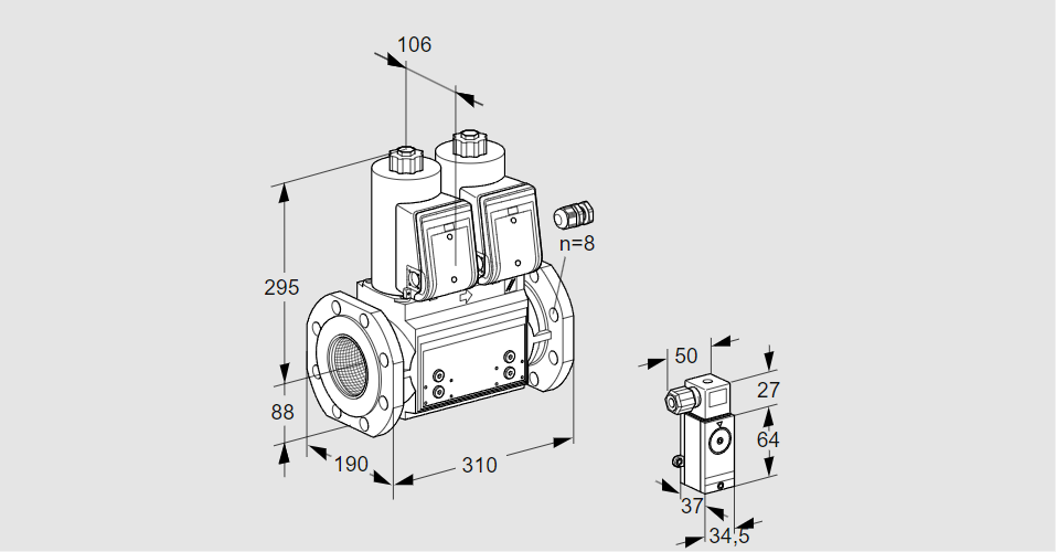 Клапан эл.магнитный сдвоенный VCS 780F05NNKR3B/PPPP/3-PP