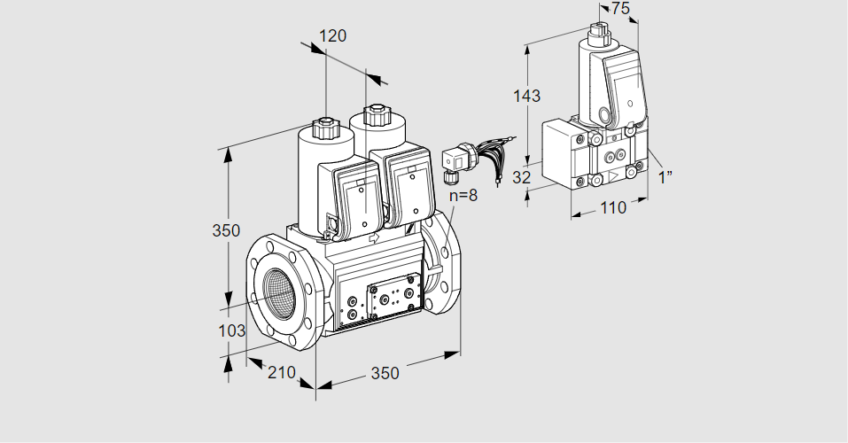 Клапан эл.магнитный сдвоенный VCS 8100F05NNWRE/PPPP/PPZ-