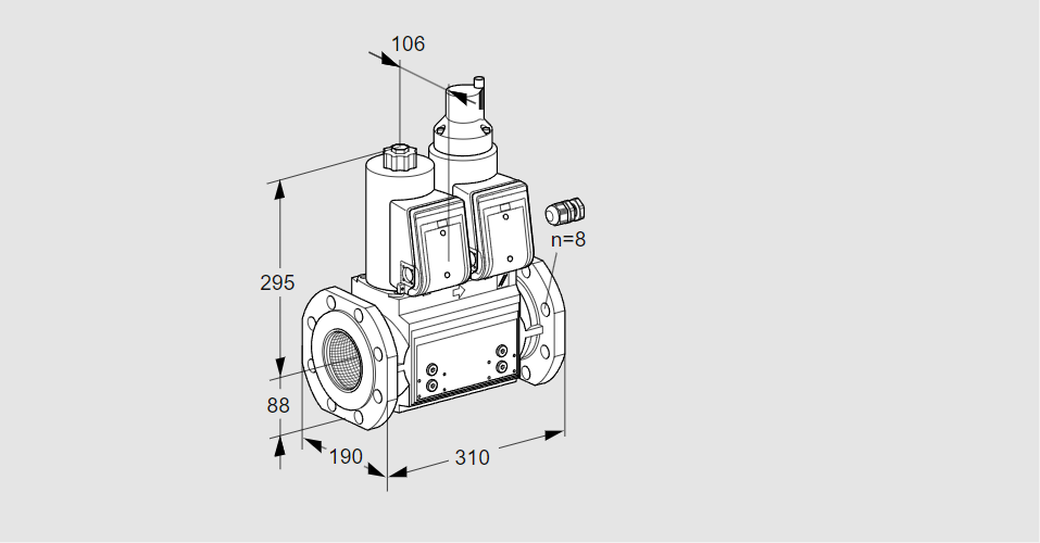 Клапан эл.магнитный сдвоенный VCS 780F05NLWR3B/PPPP/MPPP