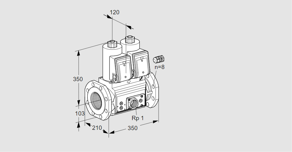 Клапан эл.магнитный сдвоенный VCS 8100F05NNKR3E/PPEP/PPPP
