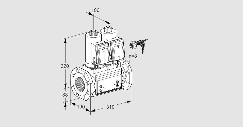 Клапан эл.магнитный сдвоенный VCS 780F05NNWSRB/PPPP/PPPP