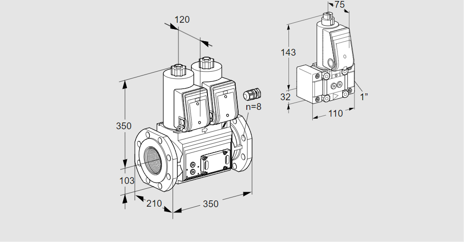 Клапан эл.магнитный сдвоенный VCS 8100F05NNWR3E/PPZ-/PPEP