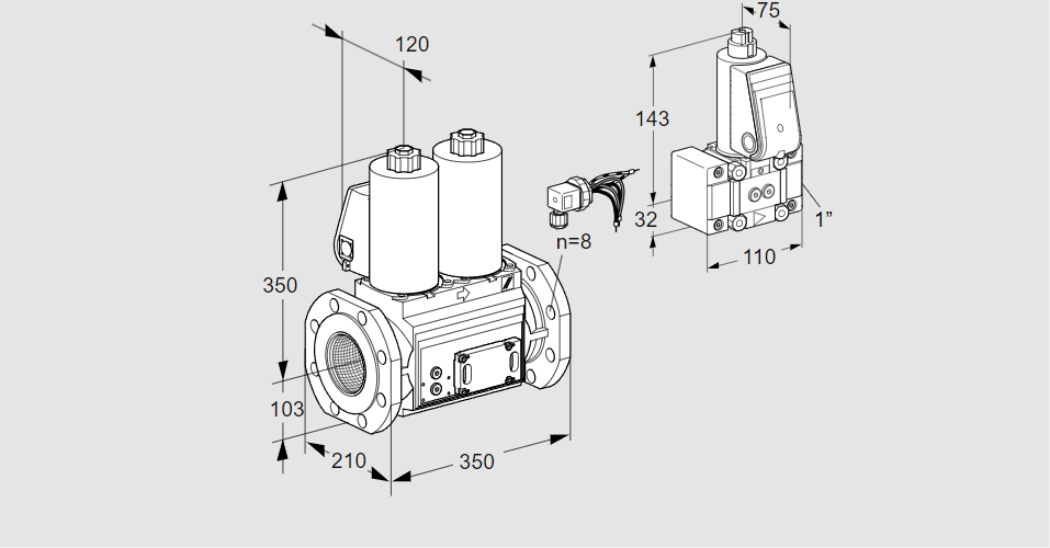 Клапан эл.магнитный сдвоенный VCS 8100F05NNWLE/PPZ-/PPPP
