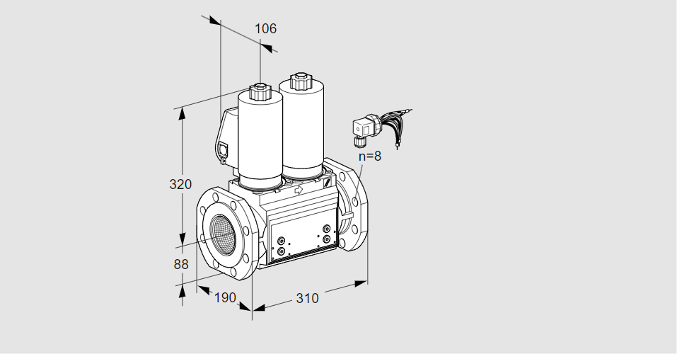 Клапан эл.магнитный сдвоенный VCS 780F05NNKGLB/PPPP/PPPP
