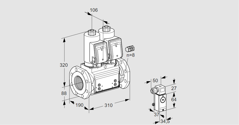 Клапан эл.магнитный сдвоенный VCS 780F05NNWSR3B/4-P3/PPPP
