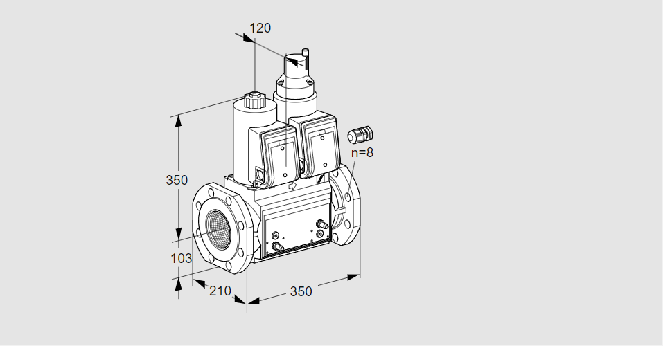 Клапан эл.магнитный сдвоенный VCS 8100F05NLWR3B/PMMP/MPPM